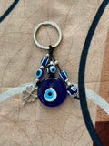 Evil Eye Clover Keychain